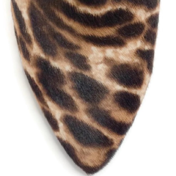 LANVIN Leopard Print Pony Hair Ankle Booties - Picture 7 of 15